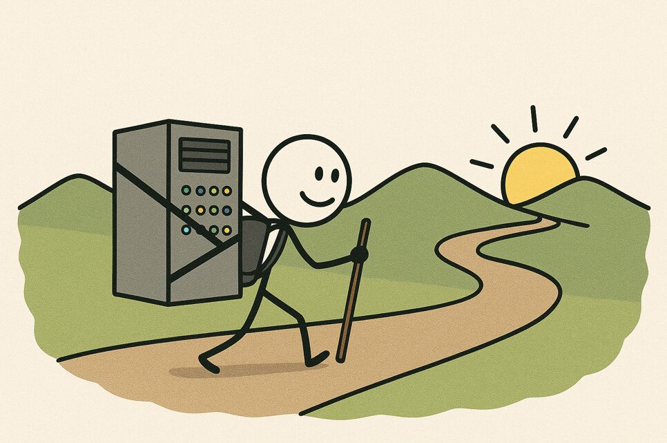 stickman having an adventure with a server